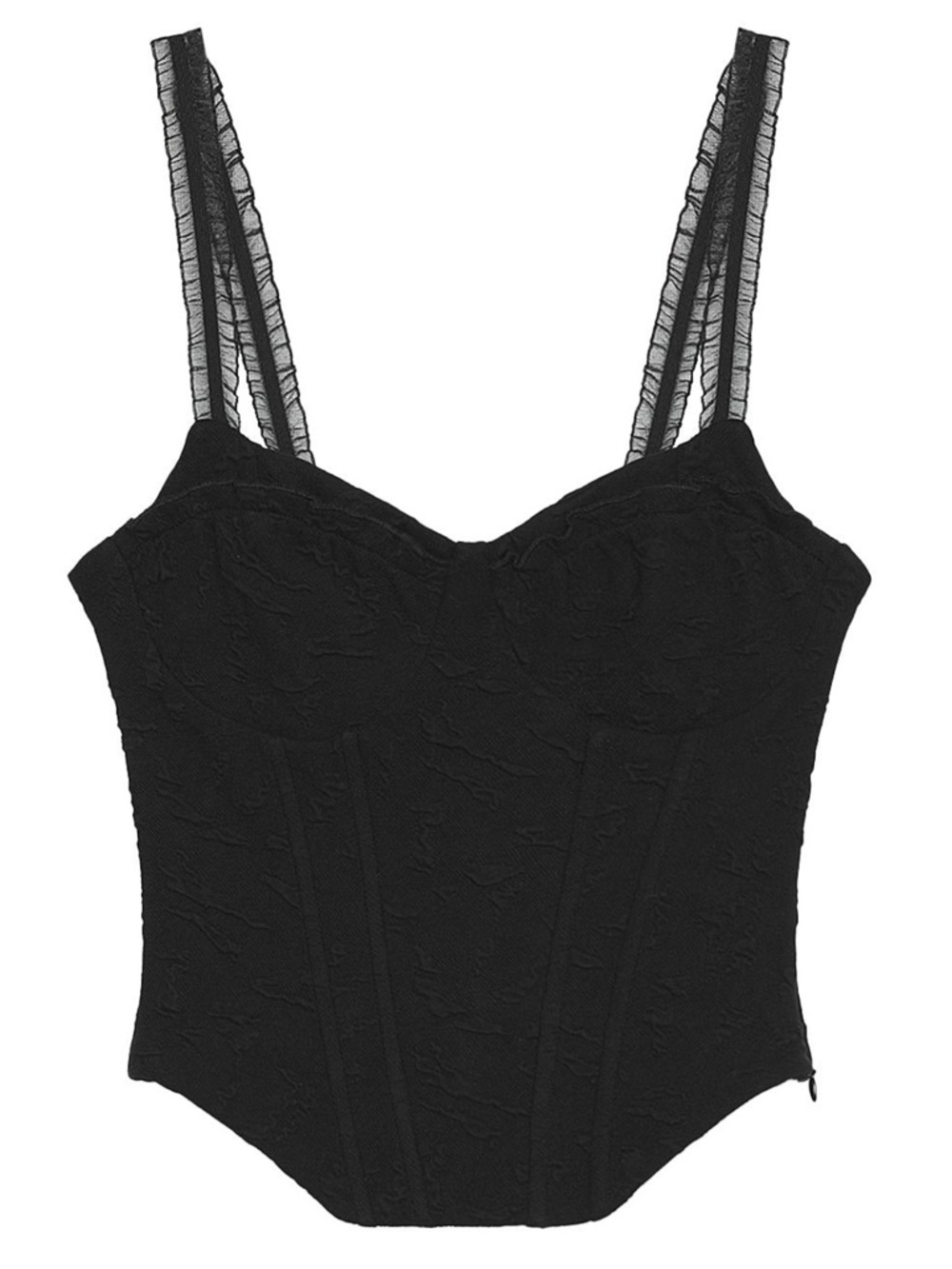 Zara Jacquard Corset Top - Size Small